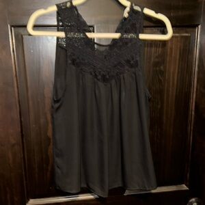 Black Lace Tank Top Small